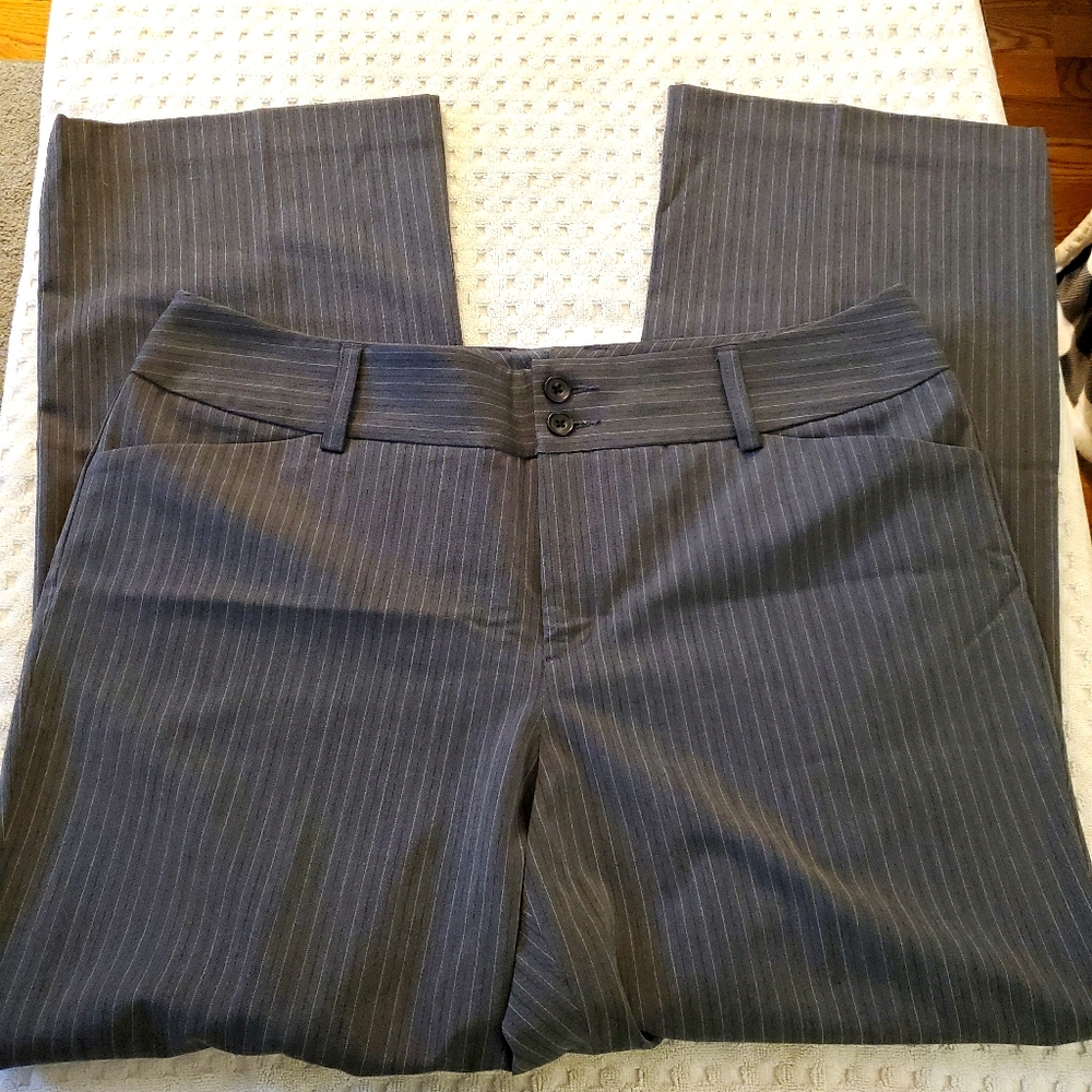 Grey pinstripe pants
